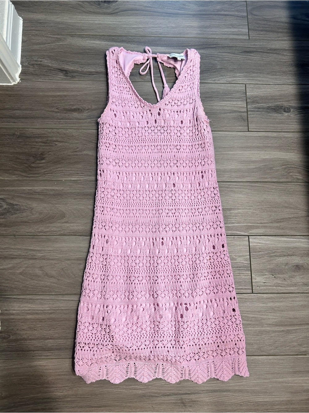 Crocheted lilac dress